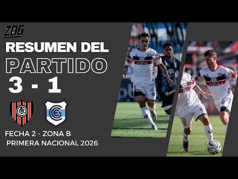 Chacarita Juniors 3-1 Gimnasia (J) |  Primera Nacional | Fecha 2 (Zona B)