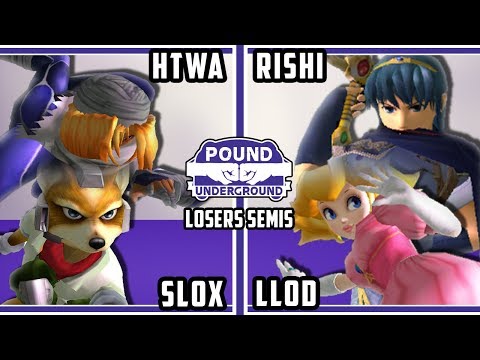 Pound Underground - VGBC | Rishi & lloD Vs. HTwa & Slox - Smash Melee Doubles Losers Semis