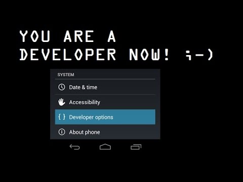 How to enable developer options in Android