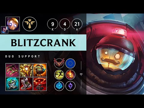 Blitzcrank Support vs Pantheon - EUW Grandmaster Patch 25.S1.3