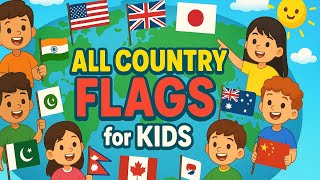 Learn Country's Flag for kids 🇮🇳🇺🇸 | Flags of the World | Easy and fun flags name | india Canada