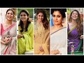 Simple And Elegant Plain Saree Looks Inspired By Nayanthara
