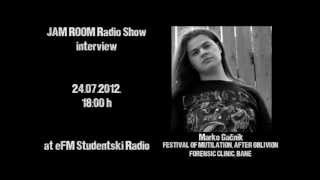 JAM ROOM Intervju: Marko Gačnik (Festival of Mutilation, After Oblivion, Forensic Clinic, Bane)