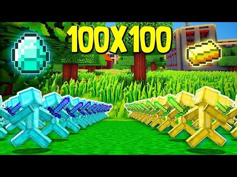 100 ELMAS ORDUSU VS 100 ALTIN ORDUSU 😱 - Minecraft