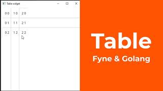 Table - Fyne Golang GUI Tutorial 63