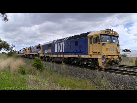 7734V Grain Train Departs Anakie Loop (9/2/2022) - PoathTV Australian Railways