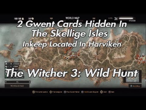 The Witcher 3: Wild Hunt - 2 Gwent Cards Hidden In The Skellige Isles Inkeep Located In Harviken