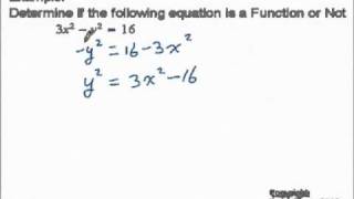 Determine if a Relation is a Function or not