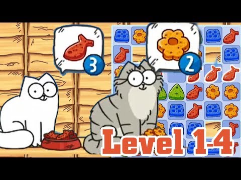 Play Simon's Cat  level 1 to level 4 game for kids