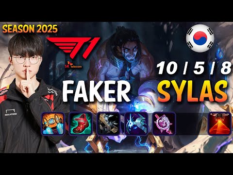 T1 Faker SYLAS vs SYNDRA Mid - Patch 15.5 KR Ranked | lolrec