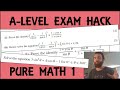Exam Hack CIE AS Maths P1 Trig Identity Question