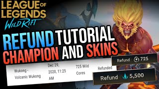 How To Refund Champion and Skins In Wild Rift 100% Successful League Of Legends Tips And Tricks