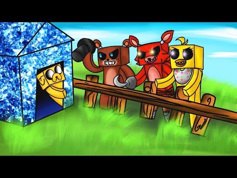CHALLENGE OF BASE VS ANIMATRONICS FIVE NIGHTS AT FREDDY´S IN MINECRAF T (FNAF) 😱🐻 WILL WE SURVIVE?