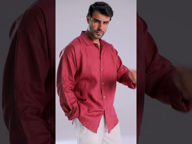 قميص أحمر قرمزي - crimson red shirt