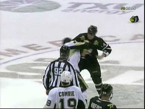 Jamie Benn flattens Joe Thornton [Dual-Feed]