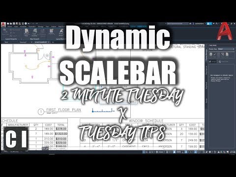AutoCAD Tutorial – How to Insert a Dynamic SCALEBAR - 2 Minute Tuesday