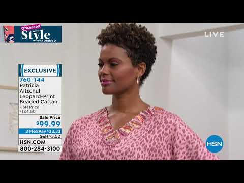 Patricia Altschul – Perlenbesetzter Kaftan mit Leopardenmuster