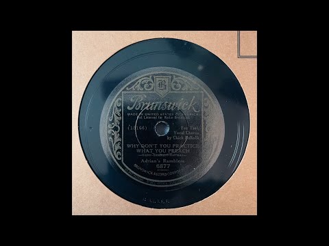 Why Don’t You Practice What You Preach - Adrian's Ramblers (1934) (Max Kaminsky, Bud Freeman)