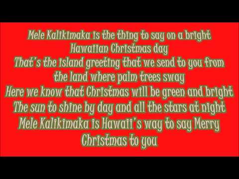 Bing Crosby Mele Kalikimaka Lyrics