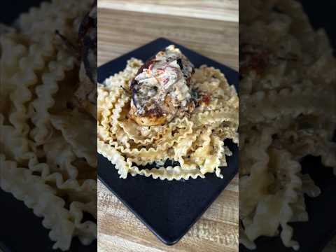 Easy mafaldine pasta with basil and pistachio butter #butter #pasta #chicken ken