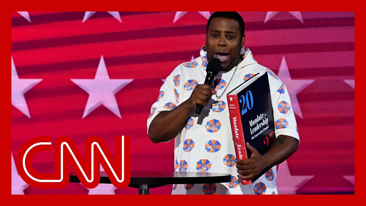 Kenan Thompson tells friends about Project 2025 in DNC skit