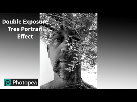 Double Exposure in Photopea, Tree Portrait Effect