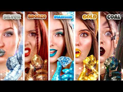 Fille Or vs Argent vs Bronze ! Nous avons rencontré la fille Diamant et la fille Charbon