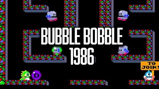 Bubble Bobble (1986) Gameplay - Classic Retro Arcade Platformer