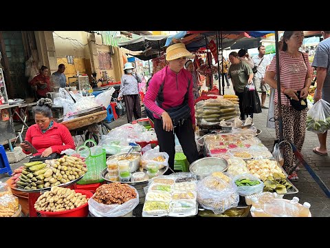 Amazing Cambodian Market Food Compilation - Delicious Breakfast, Snacks, Fresh Seafood & More 
