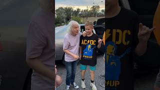 AC/DC&#39;s Angus Young taking pictures with fans in Warsaw 🇵🇱 #acdc #angusyoung