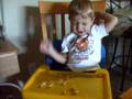 Gavin Eating Chicken Nuggets