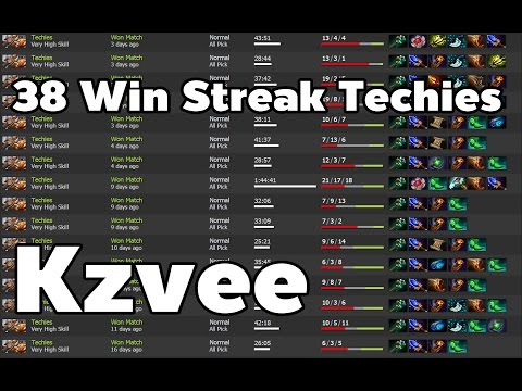 38 Win Streak With Techies Kzvee