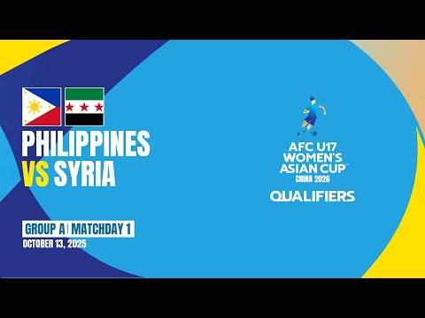 Philippines – Syria | MD1 | AFC Asian Cup 2026. Women. U17.