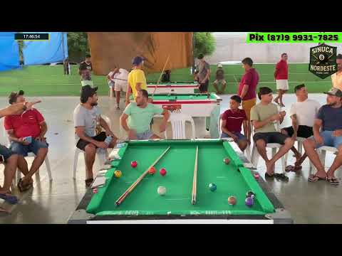 JOGOS EM CACHOEIRA DOS INDIOS PB AO VIVO #sinuca #sinucanordeste #viral