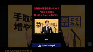 自民党が過半数取ったら？「元の自民党に戻っちゃうんじゃないか」 #国民民主党 #玉木雄一郎 #自民党