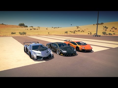Lamborghini CENTENARIO vs VENENO vs AVENTADOR SV LP750-4 Drag Race | Forza Horizon 3