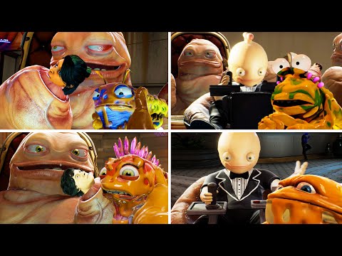 All Guns Reactions To The Alien in Lounge With Human - High On Life 2022