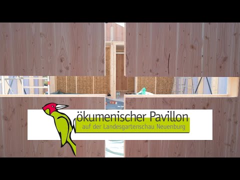 Zimmerei Grünspecht eG - Strohbau Pavillon der Kirchen auf der Landesgartenschau Neuenburg 2022