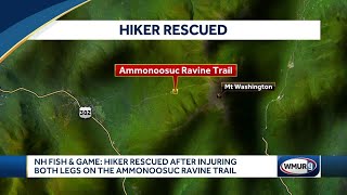 Hiker rescued after injuring both legs on Mt. Washington trail, NH Fish and Game says