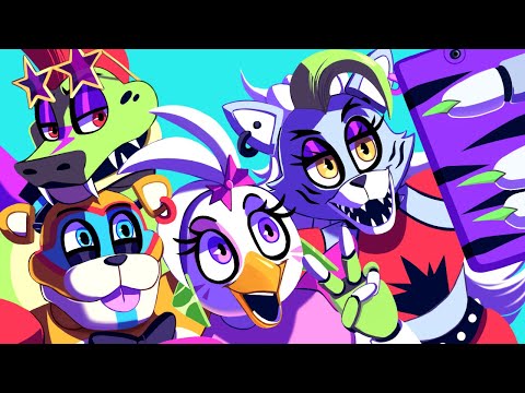 Roxy Chica Monty & Freddy's Pizza Party (FNAF Security Breach Ruin Animation)