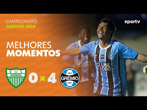 Gols e lances de Avenida-RS x Grêmio