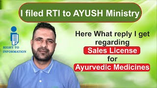 Sales License for Ayurvedic, Siddha and Unani Medicines