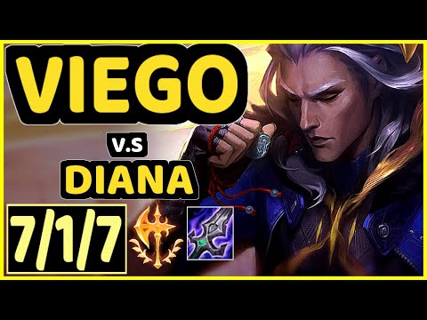 KREOX (VIEGO) vs DIANA - 7/1/7 KDA JUNGLE GAMEPLAY - EUW Ranked GRANDMASTER