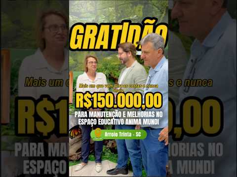 Entregamos R$ 150 mil de emenda parlamentar para o Espaço Educativo Anima Mundi, em Arroio Trinta