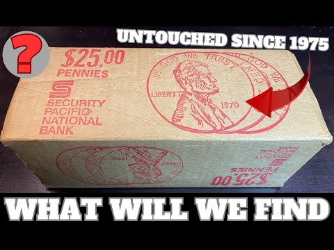 Searching Untouched Penny Rolls From 1975 - Rare Coins Inside?