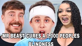 MR BEAST CURES A 1,000 PEOPLES BLINDNESS!!!