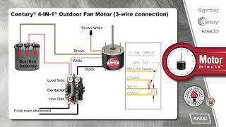 PSC 3 Wire Outdoor Fan Motor With a Universal Motor