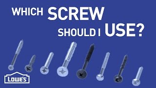 Which Screw Should I Use | DIY Basics