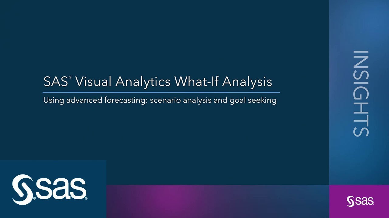 SAS Visual Analytics What-If Analysis | Using advanced forecasting