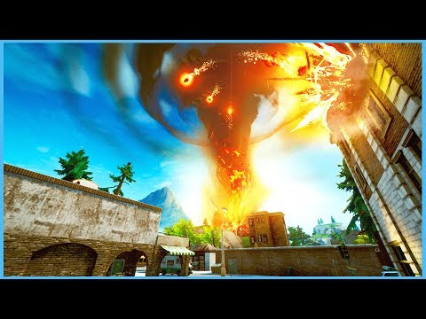 TILTED TOWERS HAS BEEN DESTROYED & THE DRUM GUN IS BACK! (VOLCANO ERUPTION EVENT in FORTNITE)